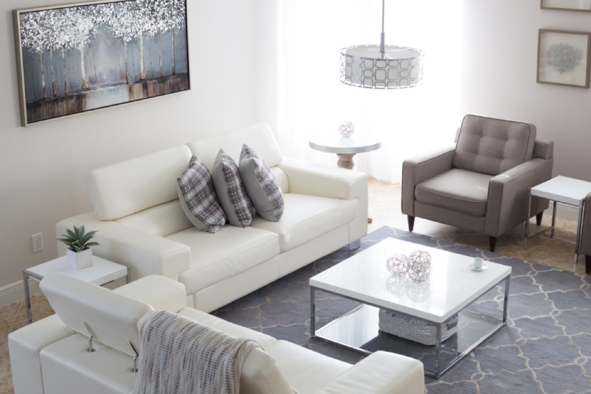 Bright renovated living room